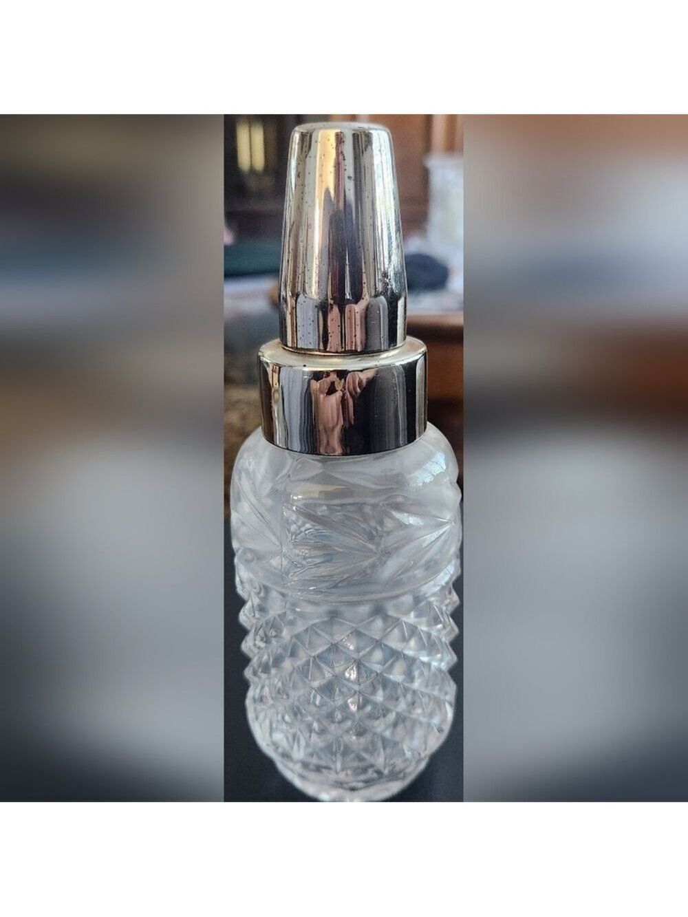 Vintage Godinger Lead Crystal Keepsake Baby Bottle & Cap